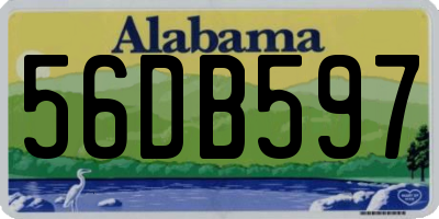AL license plate 56DB597