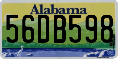 AL license plate 56DB598