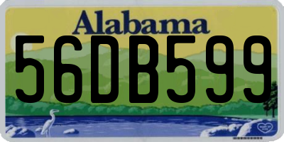 AL license plate 56DB599