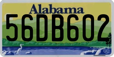 AL license plate 56DB602