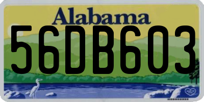 AL license plate 56DB603