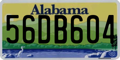 AL license plate 56DB604