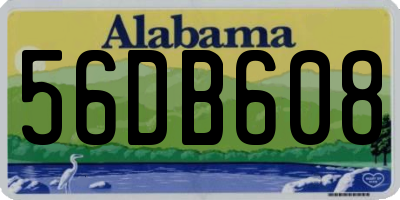 AL license plate 56DB608