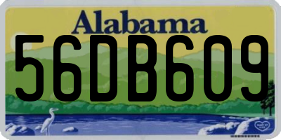 AL license plate 56DB609