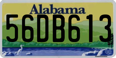 AL license plate 56DB613