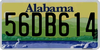 AL license plate 56DB614