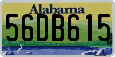 AL license plate 56DB615
