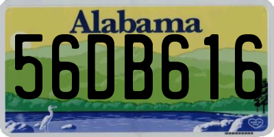 AL license plate 56DB616