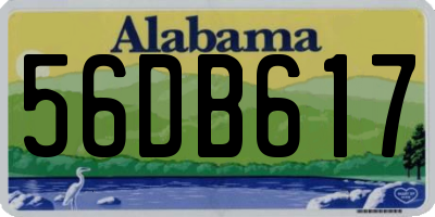 AL license plate 56DB617