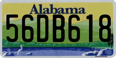 AL license plate 56DB618