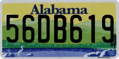 AL license plate 56DB619