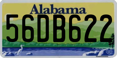 AL license plate 56DB622