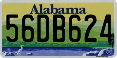 AL license plate 56DB624