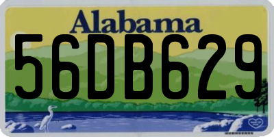 AL license plate 56DB629