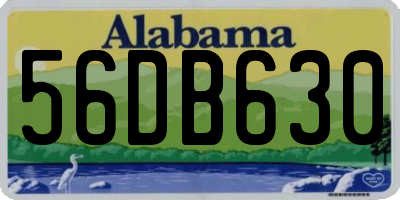 AL license plate 56DB630