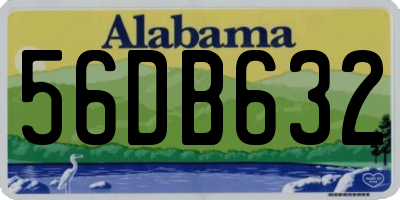 AL license plate 56DB632