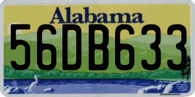 AL license plate 56DB633