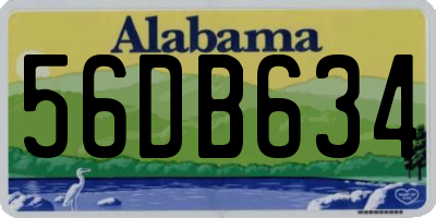 AL license plate 56DB634