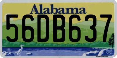 AL license plate 56DB637