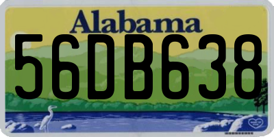 AL license plate 56DB638