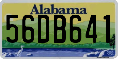 AL license plate 56DB641
