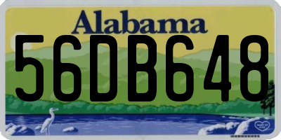 AL license plate 56DB648