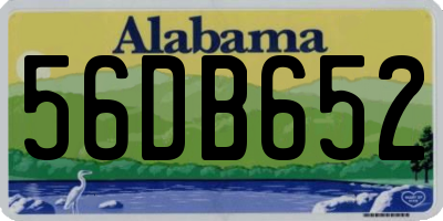AL license plate 56DB652