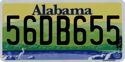 AL license plate 56DB655