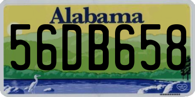 AL license plate 56DB658