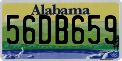AL license plate 56DB659