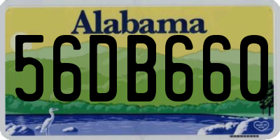 AL license plate 56DB660