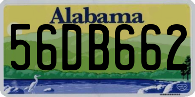 AL license plate 56DB662