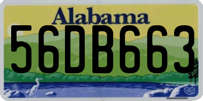 AL license plate 56DB663