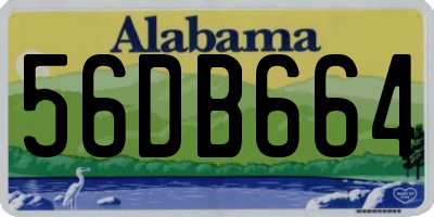 AL license plate 56DB664