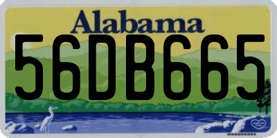 AL license plate 56DB665