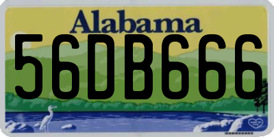 AL license plate 56DB666