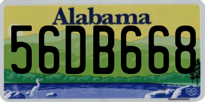 AL license plate 56DB668