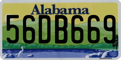 AL license plate 56DB669