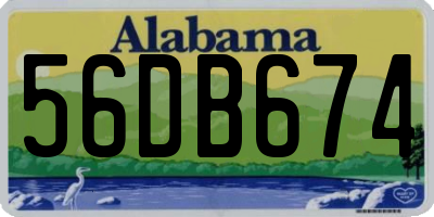 AL license plate 56DB674