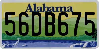 AL license plate 56DB675