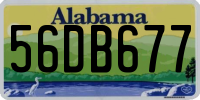 AL license plate 56DB677