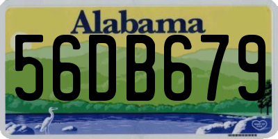AL license plate 56DB679