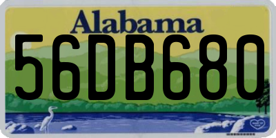 AL license plate 56DB680