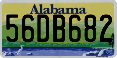 AL license plate 56DB682