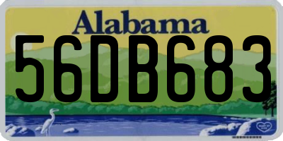 AL license plate 56DB683