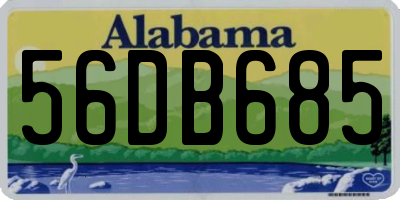 AL license plate 56DB685