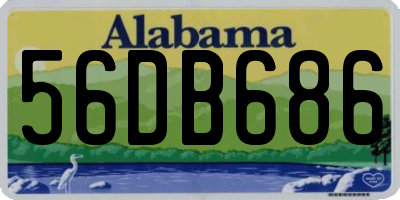 AL license plate 56DB686