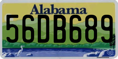 AL license plate 56DB689