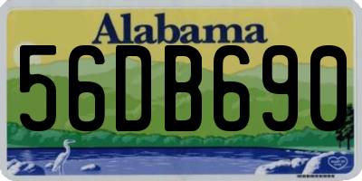 AL license plate 56DB690