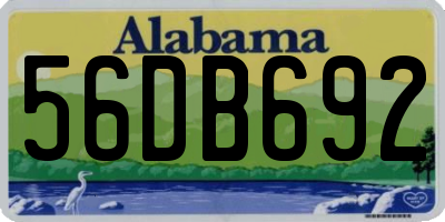 AL license plate 56DB692
